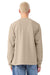 Bella + Canvas BC4851GD Mens Garment Dyed Long Sleeve Crewneck T-Shirt Khaki Brown Model Back