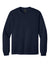 Bella + Canvas BC4851GD Mens Garment Dyed Long Sleeve Crewneck T-Shirt Navy Blue Flat Front
