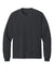 Bella + Canvas BC4851GD Mens Garment Dyed Long Sleeve Crewneck T-Shirt Washed Black Flat Front