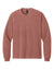 Bella + Canvas BC4851GD Mens Garment Dyed Long Sleeve Crewneck T-Shirt Washed Chestnut Flat Front