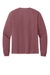 Bella + Canvas BC4851GD Mens Garment Dyed Long Sleeve Crewneck T-Shirt Washed Maroon Flat Back