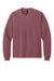Bella + Canvas BC4851GD Mens Garment Dyed Long Sleeve Crewneck T-Shirt Washed Maroon Flat Front