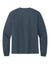 Bella + Canvas BC4851GD Mens Garment Dyed Long Sleeve Crewneck T-Shirt Washed Navy Blue Flat Back