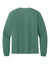 Bella + Canvas BC4851GD Mens Garment Dyed Long Sleeve Crewneck T-Shirt Washed Pine Green Flat Back