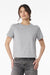 Bella + Canvas BC6110 Womens Short Sleeve Crewneck T-Shirt Heather Grey Model Front