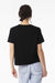 Bella + Canvas BC6110 Womens Short Sleeve Crewneck T-Shirt Black Model Back