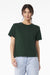 Bella + Canvas BC6110 Womens Short Sleeve Crewneck T-Shirt Forest Green Model Front