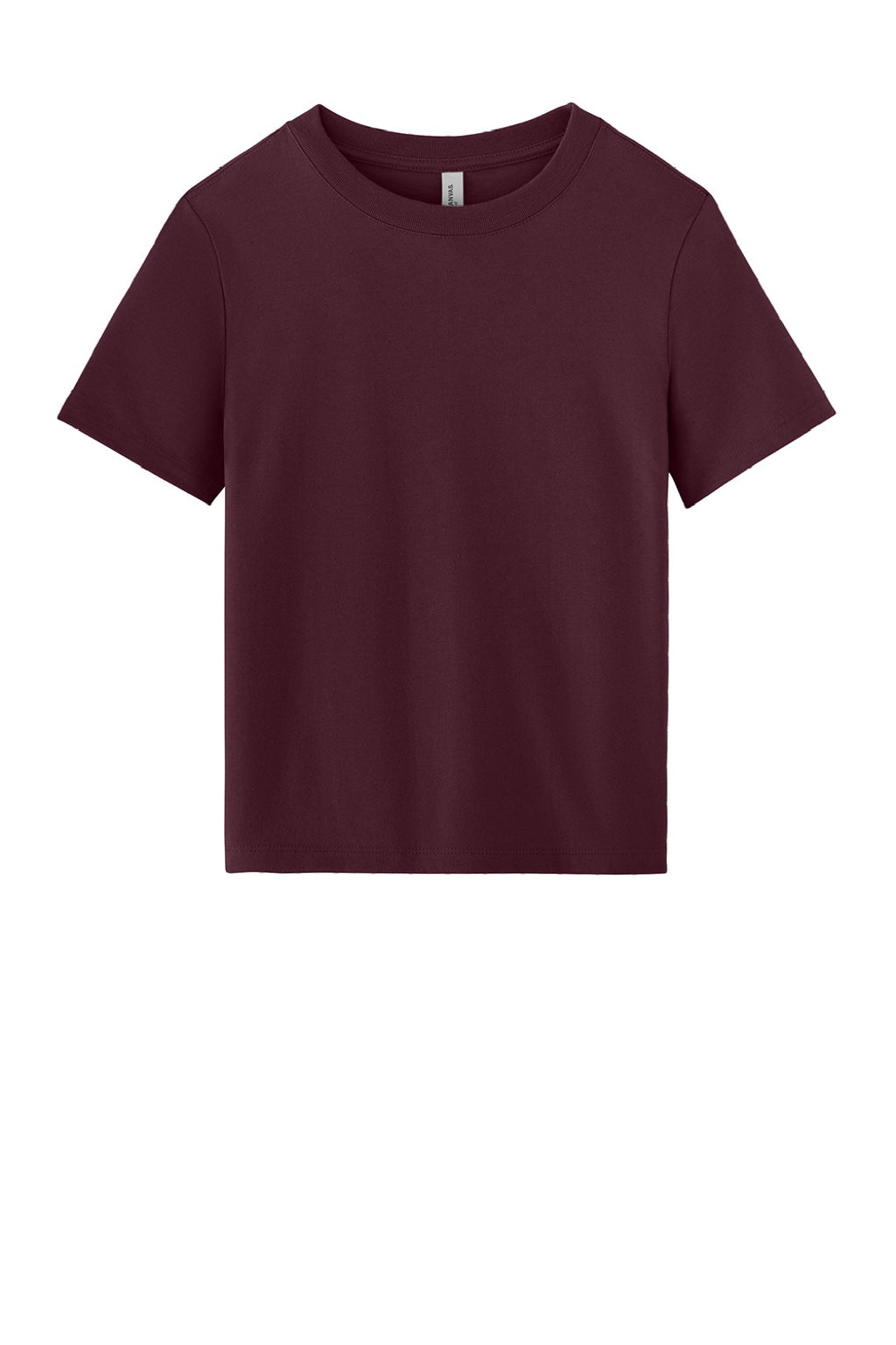 Bella + Canvas BC6110 Womens Short Sleeve Crewneck T-Shirt Maroon Flat Front