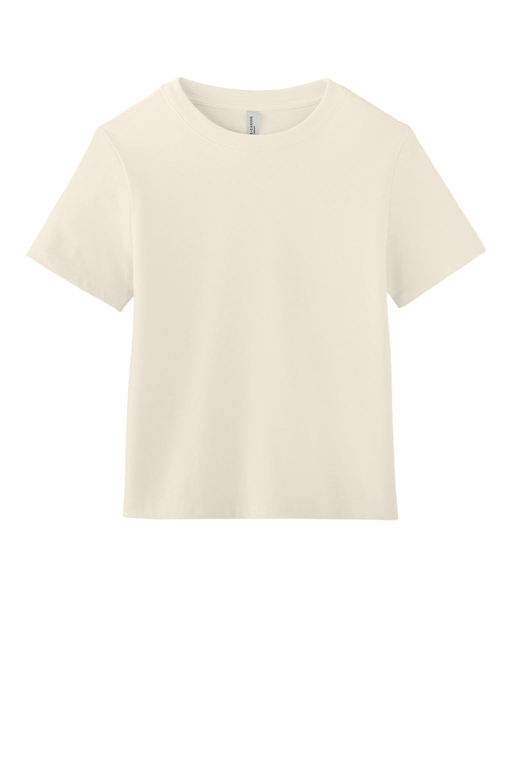 Bella + Canvas BC6110 Womens Short Sleeve Crewneck T-Shirt Natural Flat Front