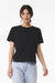 Bella + Canvas BC6110 Womens Short Sleeve Crewneck T-Shirt Vintage Black Model Front