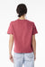 Bella + Canvas BC6110 Womens Short Sleeve Crewneck T-Shirt Vintage Red Model Back