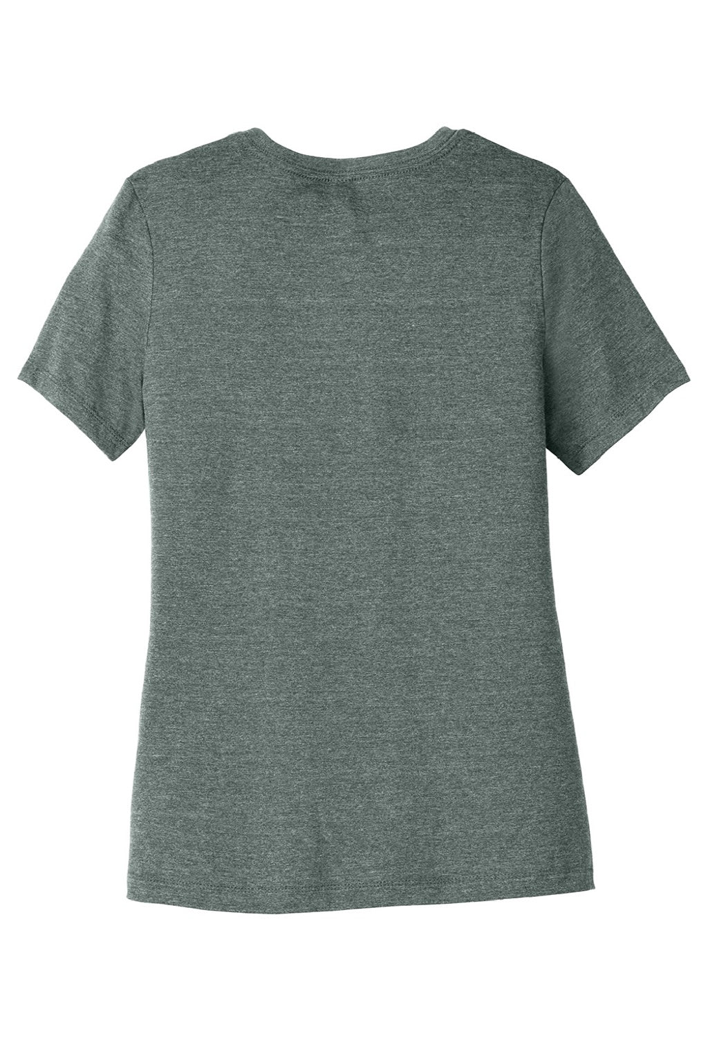 Bella + Canvas BC6400CVC/6400CVC Womens CVC Short Sleeve Crewneck T-Shirt Heather Storm Blue Flat Back