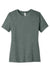 Bella + Canvas BC6400CVC/6400CVC Womens CVC Short Sleeve Crewneck T-Shirt Heather Storm Blue Flat Front