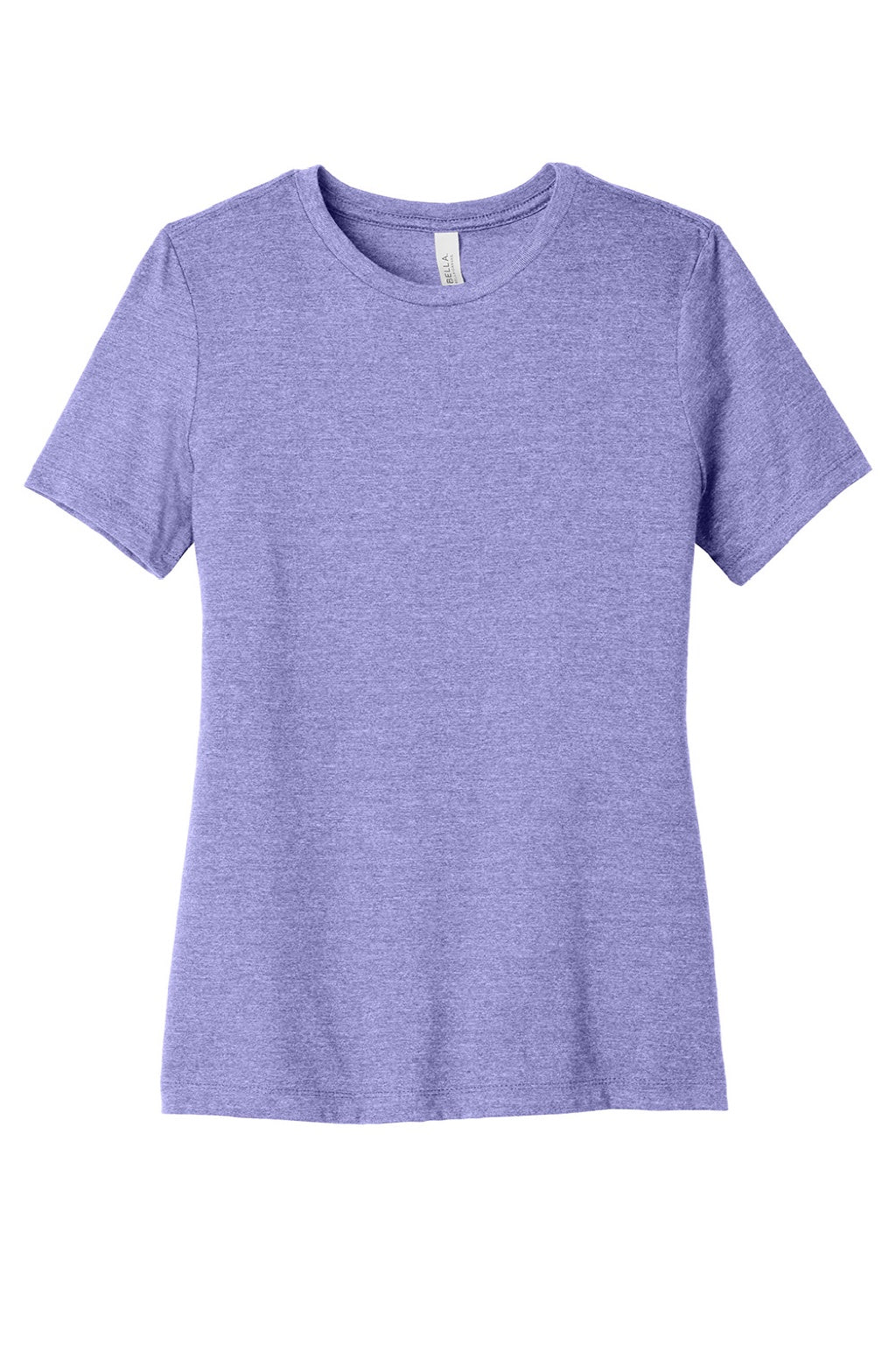 Bella + Canvas BC6400CVC/6400CVC Womens CVC Short Sleeve Crewneck T-Shirt Heather Dark Lavender Purple Flat Front
