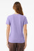 Bella + Canvas BC6400CVC/6400CVC Womens CVC Short Sleeve Crewneck T-Shirt Heather Dark Lavender Purple Model Back