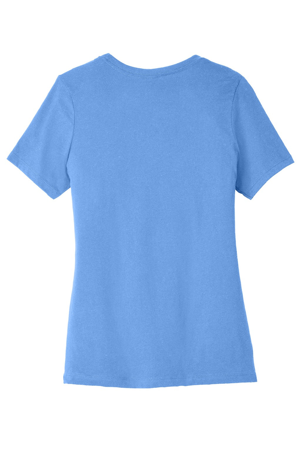Bella + Canvas BC6400/6400 Womens Relaxed Jersey Short Sleeve Crewneck T-Shirt Carolina Blue Flat Back