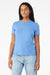 Bella + Canvas BC6400/6400 Womens Relaxed Jersey Short Sleeve Crewneck T-Shirt Carolina Blue Model Front