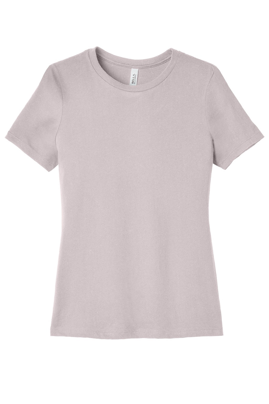 Bella + Canvas BC6400/6400 Womens Relaxed Jersey Short Sleeve Crewneck T-Shirt Gravel Pink Flat Front