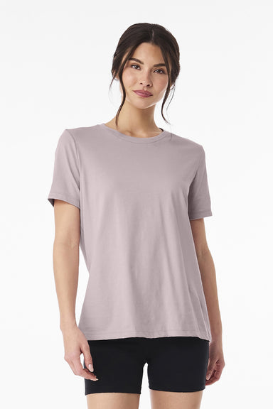 Bella + Canvas BC6400/6400 Womens Relaxed Jersey Short Sleeve Crewneck T-Shirt Gravel Pink Model Front