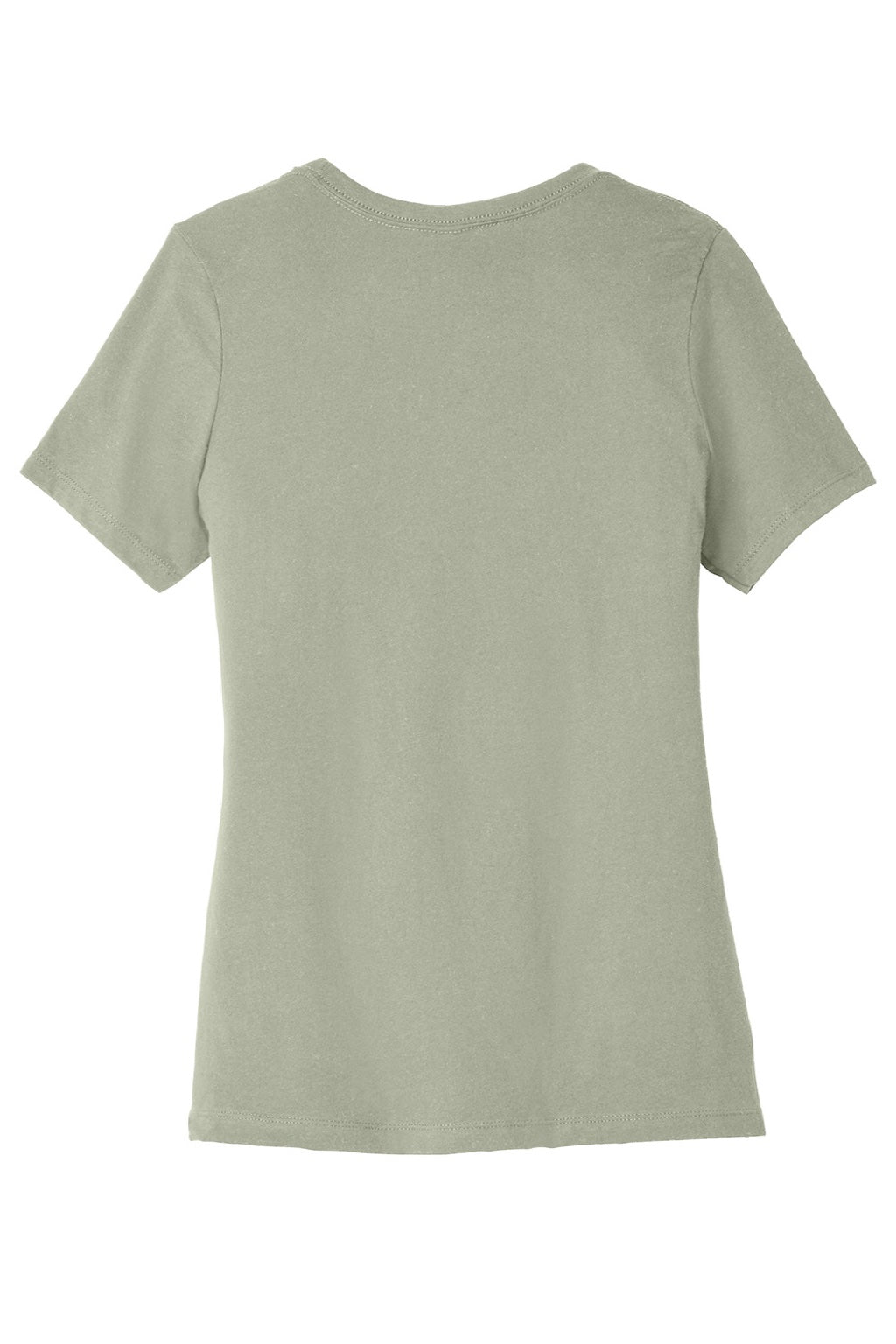 Bella + Canvas BC6400/6400 Womens Relaxed Jersey Short Sleeve Crewneck T-Shirt Thyme Green Flat Back