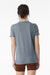 Bella + Canvas BC6400/6400 Womens Relaxed Jersey Short Sleeve Crewneck T-Shirt Vintage Denim Blue Model Back