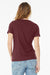 Bella + Canvas BC6405/6405 Womens Relaxed Jersey Short Sleeve V-Neck T-Shirt Maroon Model Back