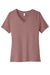 Bella + Canvas BC6405/6405 Womens Relaxed Jersey Short Sleeve V-Neck T-Shirt Mauve Flat Front