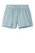 Bella + Canvas BC6824GD Womens Garment Dyed Shorts w/ Pockets Light Washed Denim Blue Flat Front
