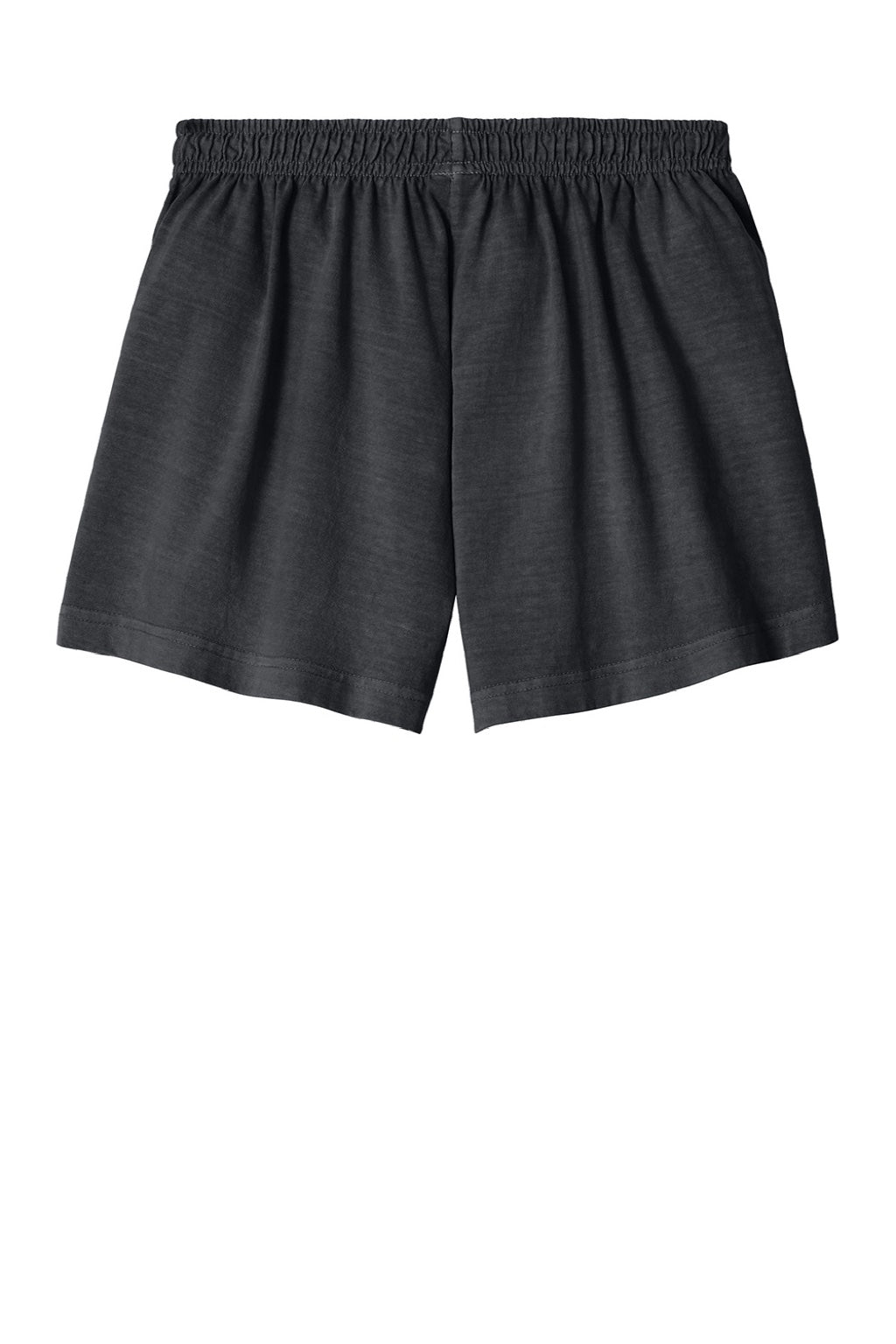 Bella + Canvas BC6824GD Womens Garment Dyed Shorts w/ Pockets Washed Black Flat Back