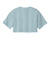 Bella + Canvas BC6882GD Womens Garment Dyed Cropped Short Sleeve Crewneck T-Shirt Light Washed Denim Blue Flat Back