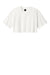 Bella + Canvas BC6882GD Womens Garment Dyed Cropped Short Sleeve Crewneck T-Shirt Vintage White Flat Front