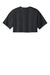 Bella + Canvas BC6882GD Womens Garment Dyed Cropped Short Sleeve Crewneck T-Shirt Washed Black Flat Back