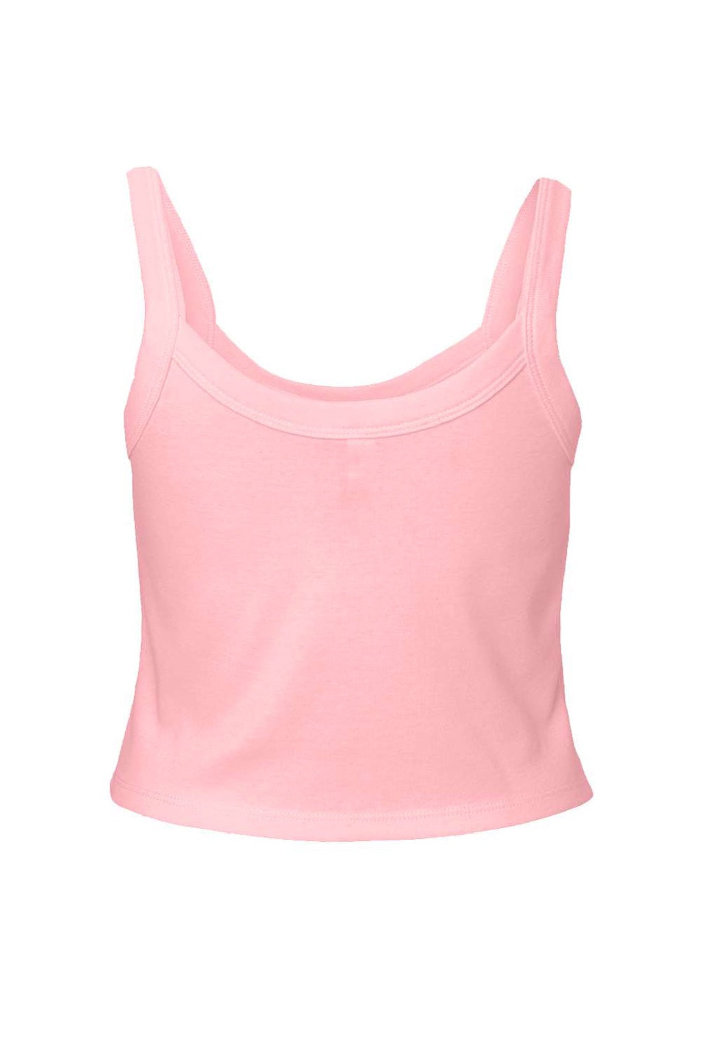 Bella + Canvas BC1012/1012 Womens Micro Ribbed Scoop Tank Top Pink Flat Back