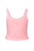 Bella + Canvas BC1012/1012 Womens Micro Ribbed Scoop Tank Top Pink Flat Back