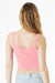 Bella + Canvas BC1012/1012 Womens Micro Ribbed Scoop Tank Top Pink Model Back
