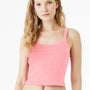 Bella + Canvas Womens Micro Ribbed Scoop Tank Top - Pink