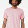 Bella + Canvas Mens Heather CVC Short Sleeve Crewneck T-Shirt - Heather Pink