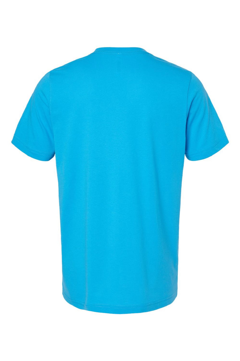 Bella + Canvas BC3001CVC/3001CVC Mens Heather CVC Short Sleeve Crewneck T-Shirt Neon Blue Flat Back