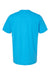 Bella + Canvas BC3001CVC/3001CVC Mens Heather CVC Short Sleeve Crewneck T-Shirt Neon Blue Flat Back