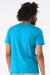 Bella + Canvas BC3001CVC/3001CVC Mens Heather CVC Short Sleeve Crewneck T-Shirt Neon Blue Model Back