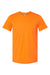 Bella + Canvas BC3001CVC/3001CVC Mens Heather CVC Short Sleeve Crewneck T-Shirt Neon Orange Flat Front