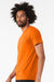 Bella + Canvas BC3001CVC/3001CVC Mens Heather CVC Short Sleeve Crewneck T-Shirt Neon Orange Model Side