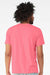 Bella + Canvas BC3001CVC/3001CVC Mens Heather CVC Short Sleeve Crewneck T-Shirt Neon Pink Model Back