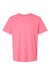 Bella + Canvas BC3001CVC/3001CVC Mens Heather CVC Short Sleeve Crewneck T-Shirt Neon Pink Flat Front