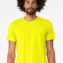 Bella + Canvas Mens Heather CVC Short Sleeve Crewneck T-Shirt - Neon Yellow
