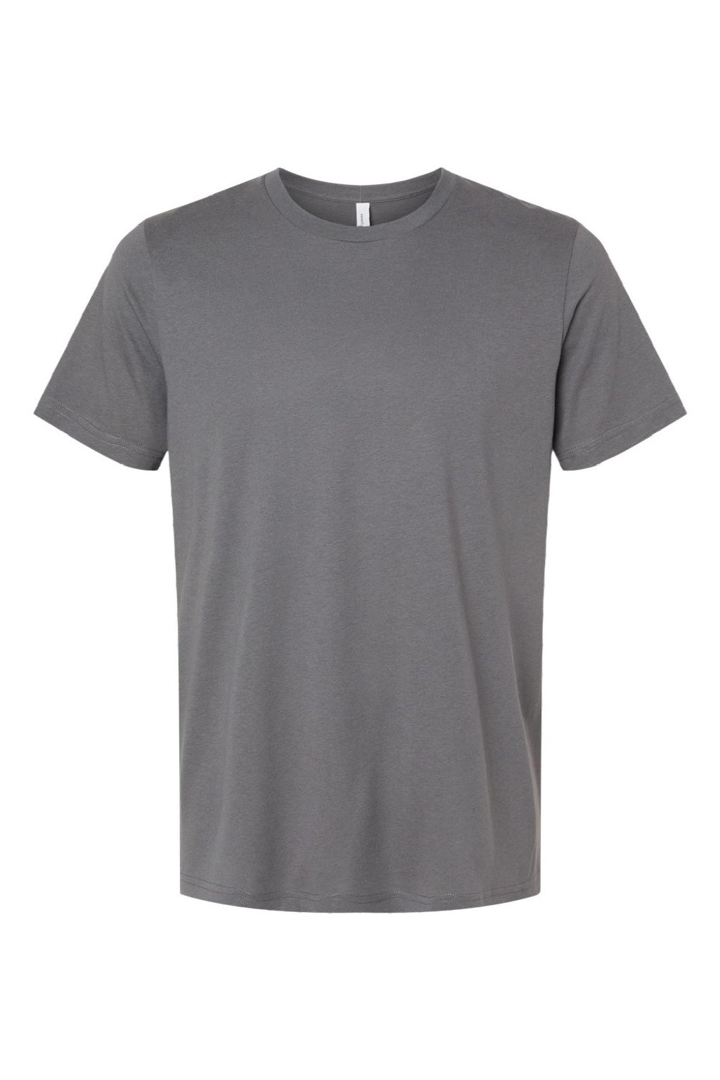 Bella + Canvas BC3001CVC/3001CVC Mens Heather CVC Short Sleeve Crewneck T-Shirt Solid Alphalt Grey Flat Front