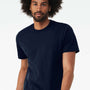 Bella + Canvas Mens Heather CVC Short Sleeve Crewneck T-Shirt - Solid Navy Blue