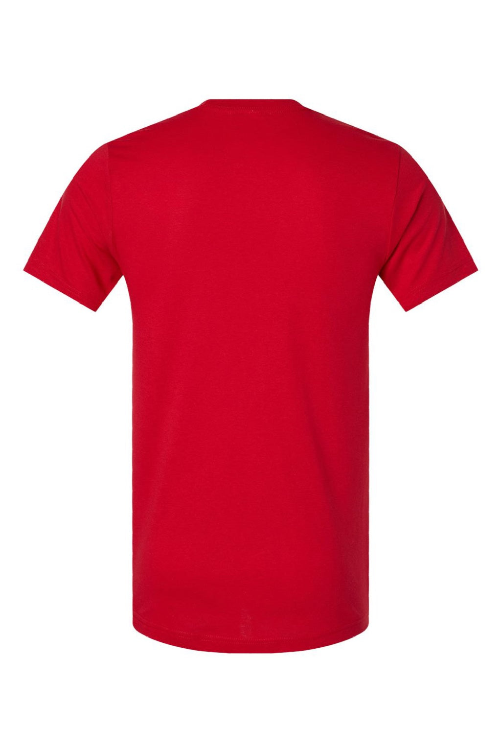 Bella + Canvas BC3001CVC/3001CVC Mens Heather CVC Short Sleeve Crewneck T-Shirt Solid Red Flat Back