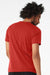 Bella + Canvas BC3001CVC/3001CVC Mens Heather CVC Short Sleeve Crewneck T-Shirt Solid Red Model Back