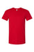 Bella + Canvas BC3001CVC/3001CVC Mens Heather CVC Short Sleeve Crewneck T-Shirt Solid Red Flat Front